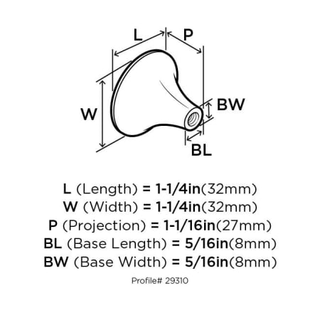 Amerock-BP29310-Dimensions of Back View