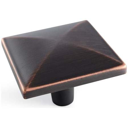 Amerock Extensity 1-1/2 Inch Square Cabinet Knob Oil-Rubbed Bronze