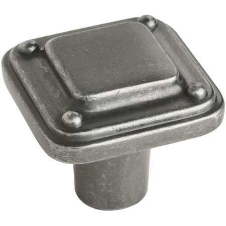 Amerock Jolene 1-3/16 Inch Square Cabinet Knob Antique Iron