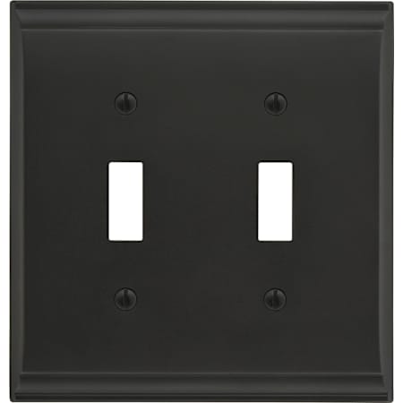 Amerock Candler Double Switch Outlet Wall Plate Black Bronze