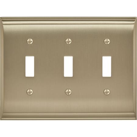 Amerock Candler Triple Switch Outlet Wall Plate Golden Champagne
