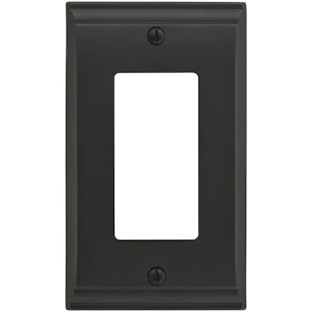Amerock Candler Single Rocker / GFI Outlet Wall Plate Black Bronze
