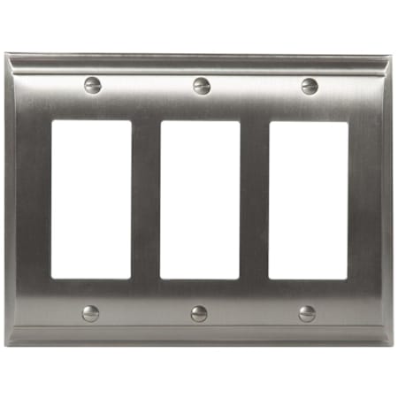 Amerock Candler Triple Rocker Switch Plate Satin Nickel