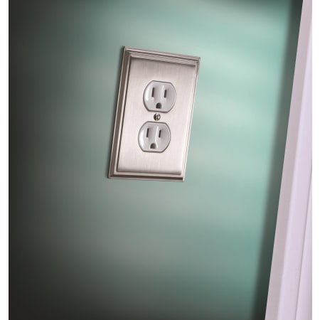 Amerock-BP36514-Satin Nickel on Teal Wall