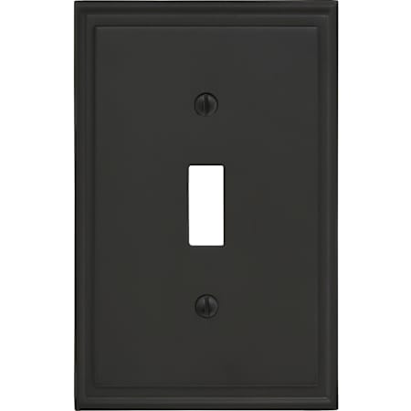 Amerock Mulholland Single Switch Outlet Wall Plate Black Bronze
