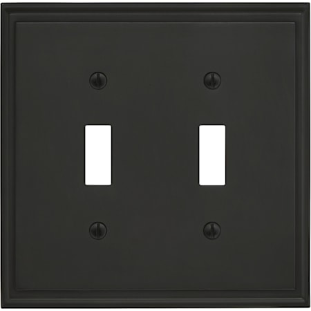 Amerock Mulholland Double Switch Outlet Wall Plate Black Bronze
