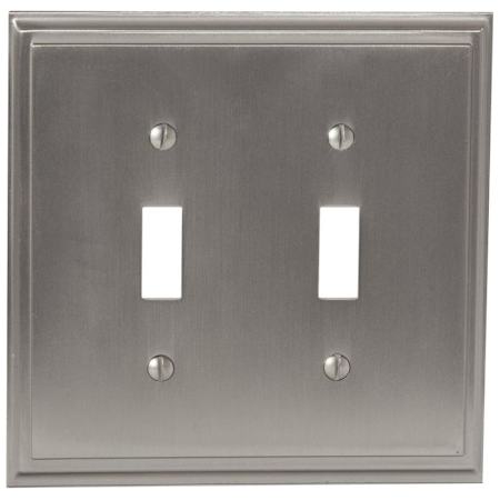 Amerock Mulholland Double Toggle Switch Plate Satin Nickel