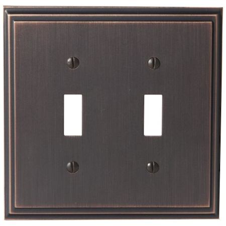 Amerock Mulholland Double Toggle Switch Plate Oil Rubbed Bronze