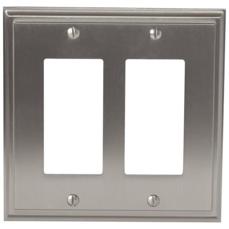 Amerock Mulholland Double Rocker Switch Plate Satin Nickel
