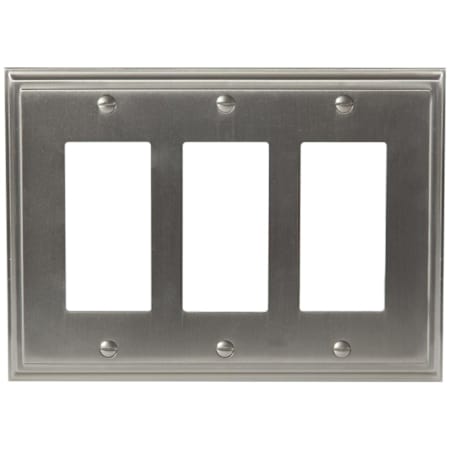 Amerock Mulholland Triple Rocker Switch Plate Satin Nickel
