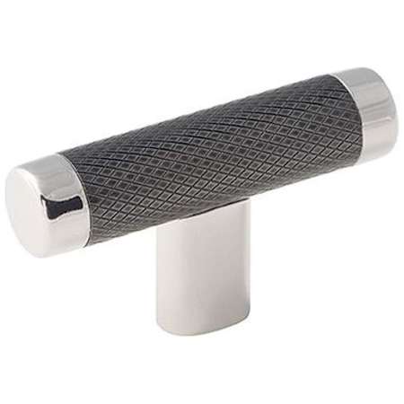 Amerock Bronx 5/8 Inch Bar Cabinet Knob Polished Nickel / Gunmetal