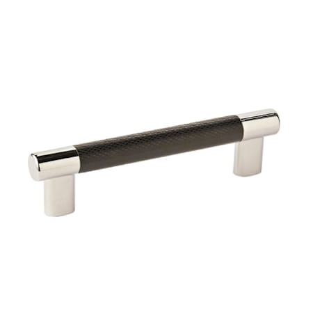 Amerock Esquire 5-1/16 Inch Center to Center Bar Cabinet Pull Polished Nickel / Black Bronze