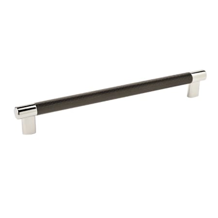 Amerock Esquire 10-1/16 Inch Center to Center Bar Cabinet Pull Polished Nickel / Black Bronze