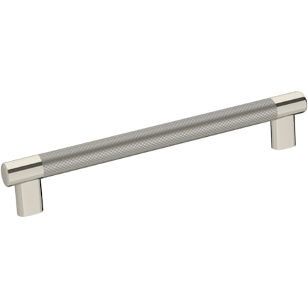 Amerock Bronx 8 Inch Center to Center Bar Cabinet Pull Polished Nickel / Stainless Steel