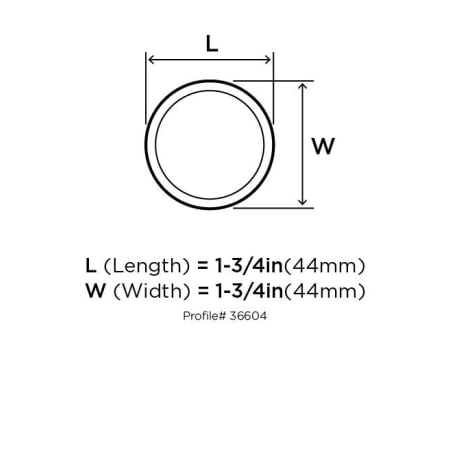 Amerock-BP36604-Dimensions of Top View