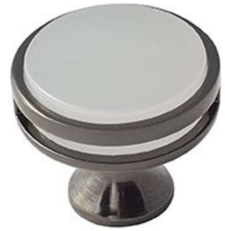Amerock Oberon 1-3/8 Inch Mushroom Cabinet Knob Gunmetal / Frosted Acrylic