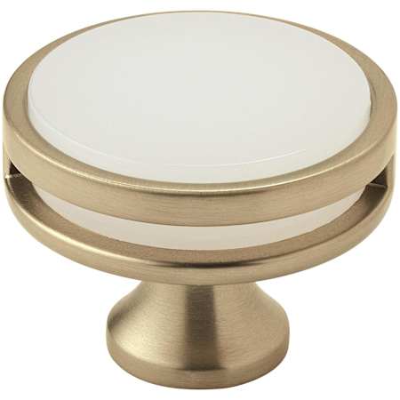 Amerock Oberon 1-3/4 Inch Mushroom Cabinet Knob Champagne / Frosted Acrylic