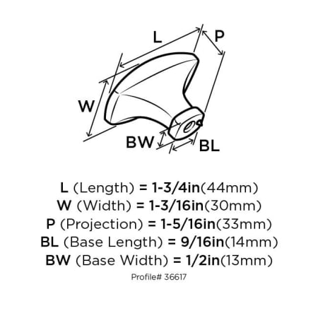 Amerock-BP36617-Dimensions of Back View