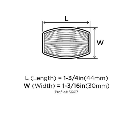 Amerock-BP36617-Dimensions of Top View