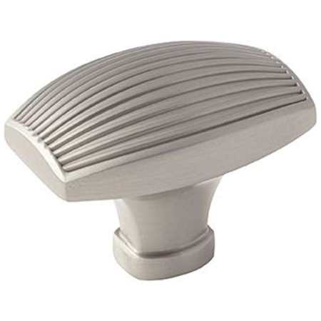Amerock Sea Grass 1-3/4 Inch Rectangular Cabinet Knob Satin Nickel