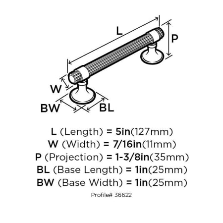 Amerock-BP36622-Dimensions of Angle View