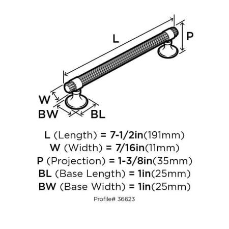 Amerock-BP36623-Dimensions of Angle View