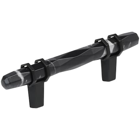 Amerock Carrione 3 Inch Center to Center Designer Cabinet Pull Marble Black / Black Bronze
