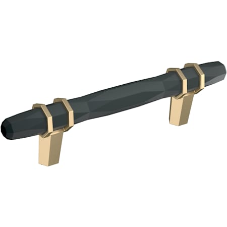 Amerock London 3-3/4 Inch Center to Center Bar Cabinet Pull Black Bronze / Golden Champagne