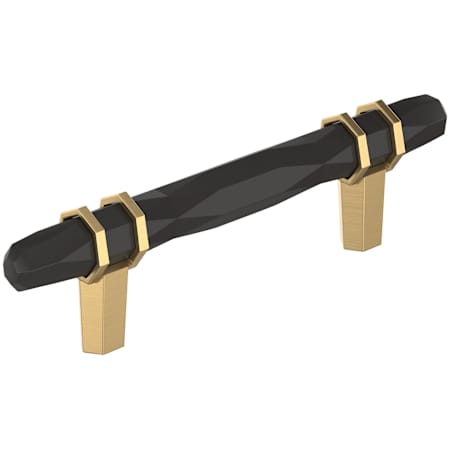 Amerock London 3-3/4 Inch Center to Center Designer Cabinet Pull Black Bronze / Champagne Bronze