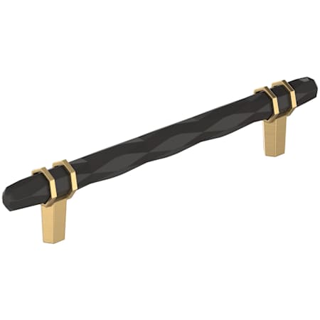 Amerock London 6-5/16 Inch Center to Center Designer Cabinet Pull Black Bronze / Champagne Bronze