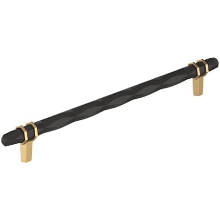 Amerock London 10-1/16 Inch Center to Center Designer Cabinet Pull Black Bronze / Champagne Bronze