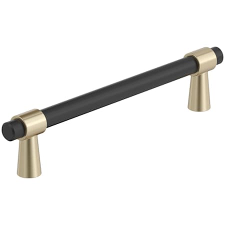 Amerock Mergence 5-1/16 Inch Center to Center Bar Cabinet Pull Matte Black / Golden Champagne