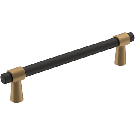 Amerock Mergence 5-1/16 Inch Center to Center Bar Cabinet Pull Matte Black / Champagne Bronze