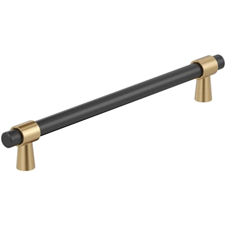 Amerock Mergence 12 Inch Center to Center Bar Cabinet Pull Matte Black / Champagne Bronze