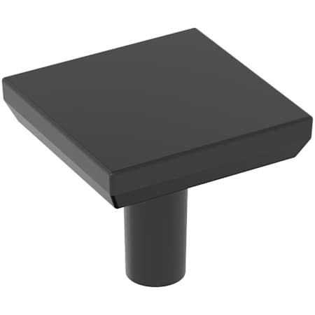 Amerock Chamfered Edge 1-1/16 Inch Square Cabinet Knob Matte Black