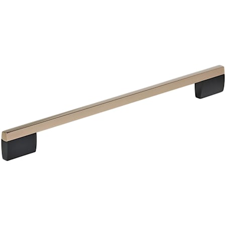 Amerock Claremont 12-5/8 Inch Center to Center Bar Cabinet Pull Matte Black / Rose Gold