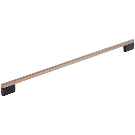 Amerock Claremont 20-1/8 Inch Center to Center Bar Cabinet Pull Matte Black / Rose Gold