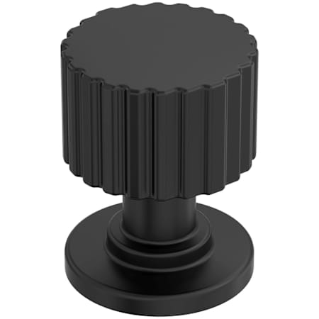 Amerock Ballard 1 Inch Fluted Mushroom Cabinet Knob Matte Black
