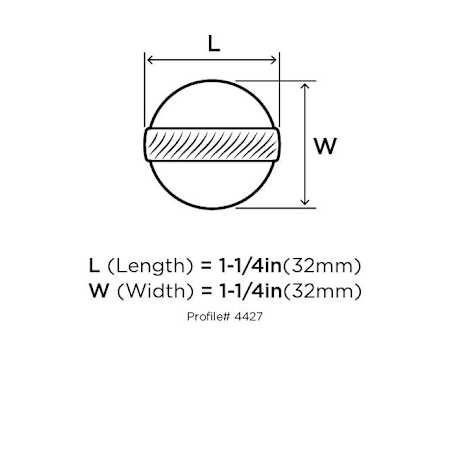 Amerock-BP4427-Dimensions of Top View