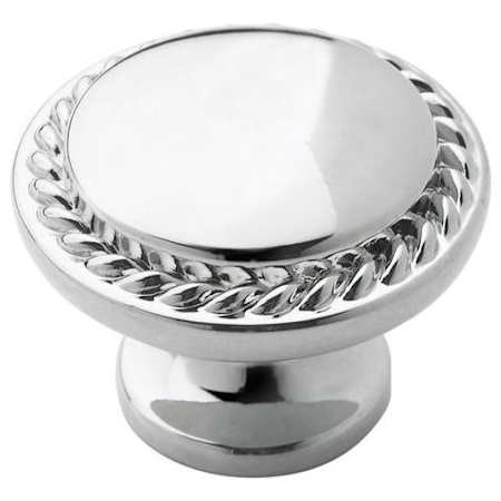 Amerock Everyday Heritage 1-3/16 Inch Mushroom Cabinet Knob Polished Chrome