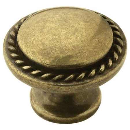 Amerock Everyday Heritage 1-3/16 Inch Mushroom Cabinet Knob Burnished Brass