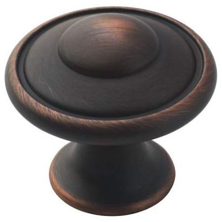 Amerock Everyday Heritage 1-3/16 Inch Mushroom Cabinet Knob Oil Rubbed Bronze