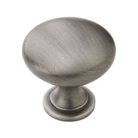 Amerock Edona 1-1/4 Inch Diameter Mushroom Cabinet Knob - Package of 25 Antique Silver