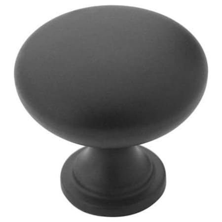 Amerock Everyday Heritage 1-1/4 Inch Diameter Mushroom Cabinet Knob - Pack of 15 Flat Black