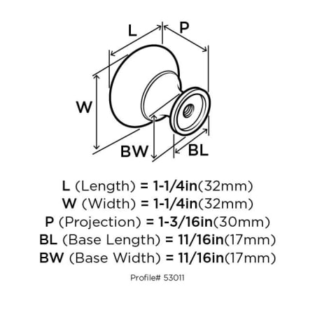 Amerock-BP53011-Dimensions of Back View