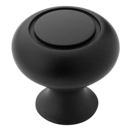 Amerock Everyday Heritage 1-1/4 Inch Mushroom Cabinet Knob Matte Black