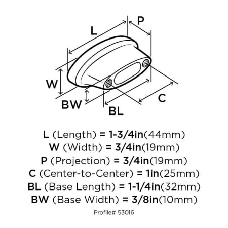 Amerock-BP53016-Dimensions of Back View