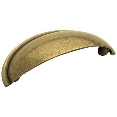 Amerock Cup Pulls 2-1/2 Inch Center to Center Cup Cabinet Pull Burnished Brass