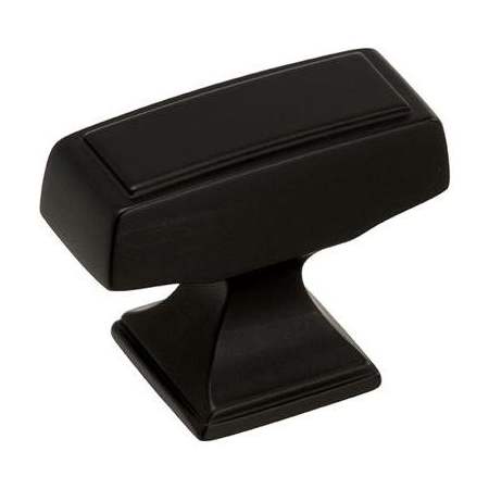 Amerock Mulholland 1-1/2 Inch Rectangular Cabinet Knob Black Bronze