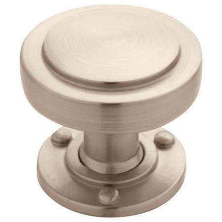 Amerock Rochdale 1-1/4 Inch Diameter Mushroom Cabinet Knob - Package of 25 Satin Nickel
